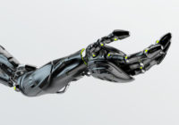 黑色未来手臂，仿生手臂的功能与人类手臂相似